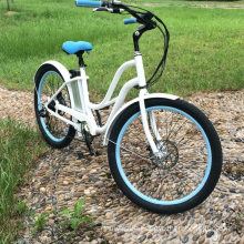 Rear Drive Motor Lady Beach Cruiser Electric Bicycle